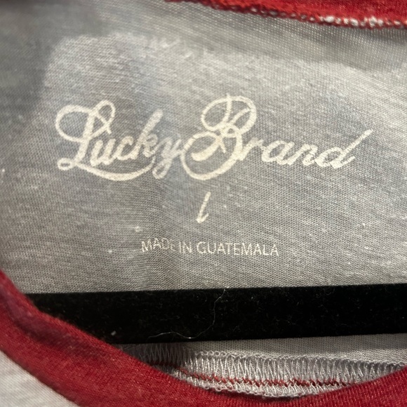LUCKY BRAND - Long Sleeve Baseball Graphic Tee Size L - Picture 3 of 3